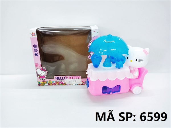 6599 HỘP XE ĐẨY KEM PIN NHẠC ĐÈN MÈO KITTY 6299