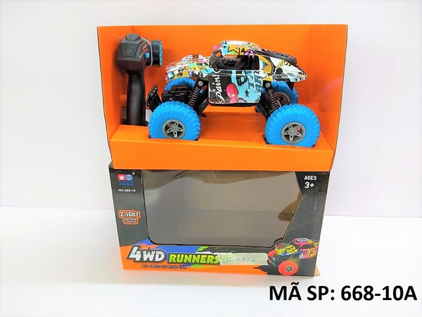 668-10A HỘP XE JEEP BÁNH LỚN ĐỊA HÌNH ĐIỀU KHIỂN 7 ĐỘNG TÁC, CẦN GẠT XOAY, CÓ SẠC, TL 1:16 668-10