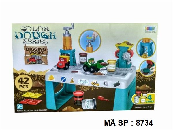 8734 HỘP ĐẤT SÉT XE CT+ 4 HŨ 42 MIẾNG ( BÙN MÀU ĐÀI LOAN)