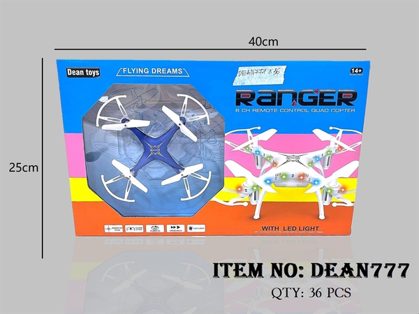 DEAN777 HỘP MÁY BAY DRONE ĐIỀU KHIỂN TRÊN KHÔNG 4 CÁNH QUẠT, CÓ SẠC