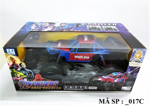 _017C HỘP XE JEEP ĐỊA HÌNH AVENGERS ĐK 7 Đ.TÁC, BÁNH LỚN, CÓ SẠC _017A, _017B, _017D, _018C, _017E, _017F