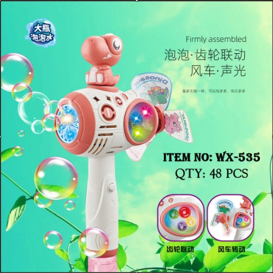 WX-535 HỘP CÂY THỔI XÀ BÔNG PIN KHỦNG LONG BÁNH RĂNG ĐÈN