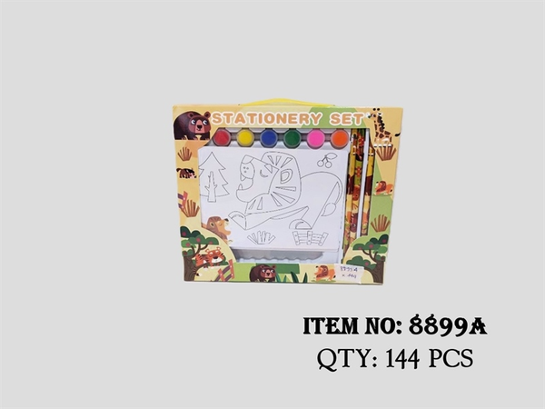 8899A HỘP TRANH TÔ MÀU NƯỚC + BÚT CHÌ + CHUỐT + GÔM