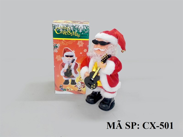 CX-501 HỘP NOEL PIN CẦM ĐÀN GHITA, ĐEO MẮT KIẾNG