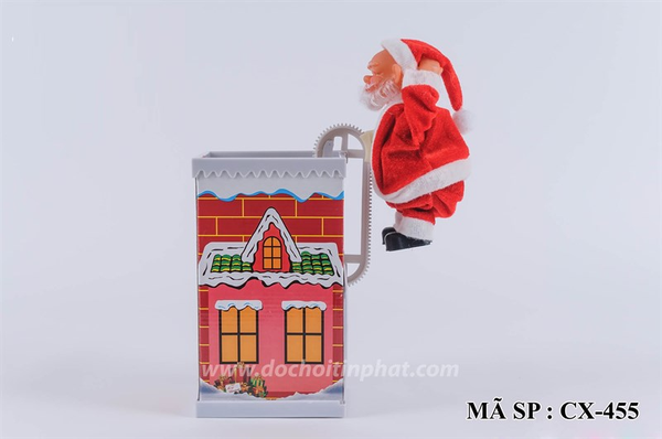 CX-455 HỘP NOEL PIN CHUI ỐNG KHÓI RA CỬA TIẾNG VIỆT