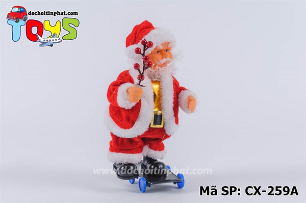 CX-259A HỘP NOEL PIN TRƯỢT PATIN CẦM TRÁI CÂY