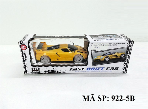 922-5B HỘP XE HƠI ĐIỀU KHIỂN 7 ĐỘNG TÁC, BÁNH ĐÈN, KHÔNG SẠC, TL 1:24