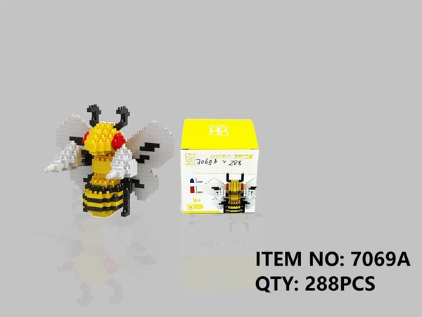 7069A HỘP LOGO RÁP 3D POKEMON SPEAR (ONG KIM) 310 MIẾNG Micro Brick