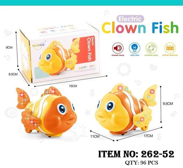 262-52  HỘP CÁ NEMO PIN NHẠC ĐÈN