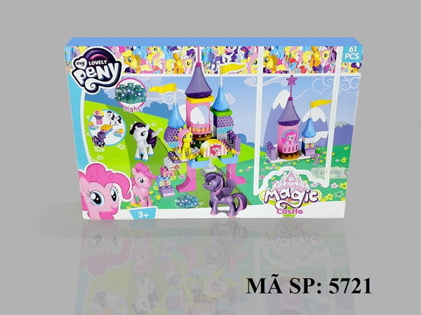 5721  HỘP LOGO RÁP LÂU ĐÀI NGỰA PONY (ĐÈN)