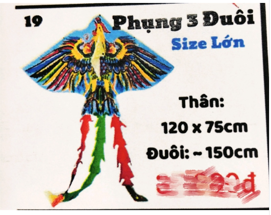 LV08 DIỀU PHỤNG 3 ĐUÔI LỚN