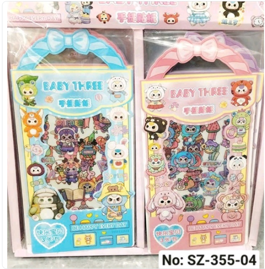 SZ-355-04 HỘP 40C DÁN STICKER BABY THREE