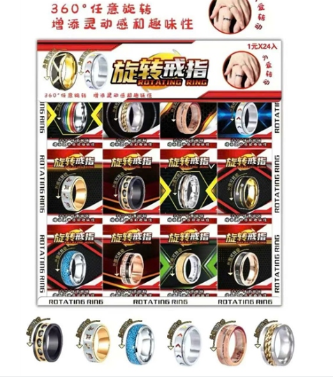 LY148 HỘP 24C NHẪN XOAY 360 ĐỘ