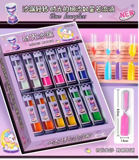 S99-523 HỘP 24C ĐỒNG HỒ CÁT THỦY TINH