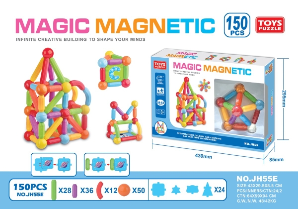 JH55E  HỘP XẾP HÌNH NAM CHÂM 150 MIẾNG