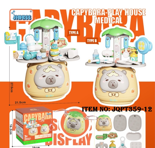 JQPT359-12  HỘP KỆ BÁC SĨ BALO CHUỘT LANG NƯỚC, NƯỚC BIỂN, KÉO, BÚA