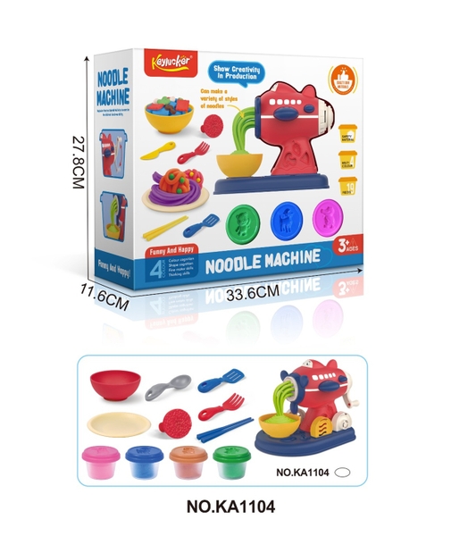 KA1104  HỘP ĐẤT SÉT LÀM MÌ + MÁY LÀM MÌ MÁY BAY + 4 HŨ