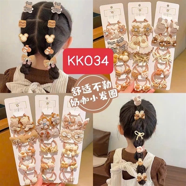 KK034 KẸP VỈ CỘT TÓC NÂU 2V