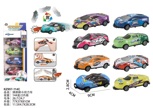 KZ957-114C  HỘP XE HƠI TRỚN XOAY 360 ĐỘ 4C ĐỦ MẪU