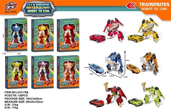 L015-75A  HỘP RÁP ROBO BIẾN HÌNH XE HƠI ĐỦ MẪU