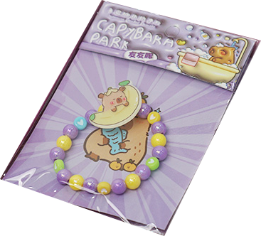 3212B/TL-PURPLE VÒNG TAY HẠT CAPYBARA MÀU TÍM LẺ 1 CÁI