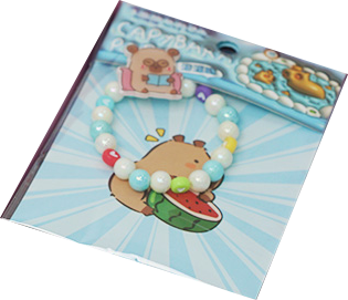 3212B/TL-BLUE VÒNG TAY HẠT CAPYBARA MÀU XANH LẺ 1 CÁI