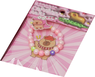 3212B/TL-PINK VÒNG TAY HẠT CAPYBARA MÀU HỒNG LẺ 1 CÁI