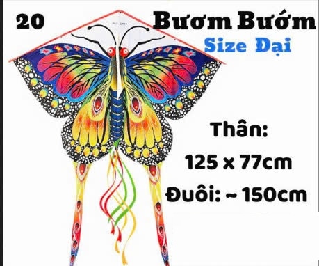 LV36 DIỀU BƯỚM ĐẠI (CÓ ĐUÔI)