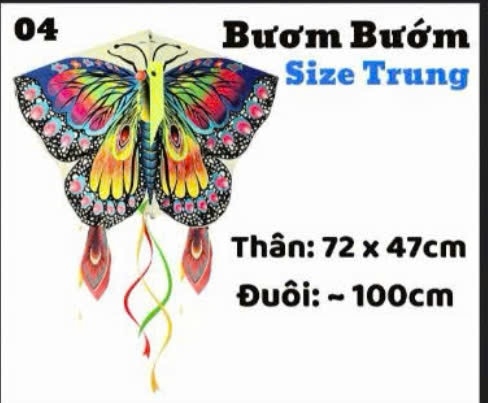 LV37 DIỀU BƯỚM TRUNG (CÓ ĐUÔI)