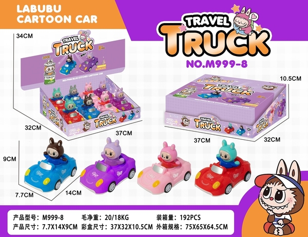 M999-8  HỘP LABUBU LÁI XE TRỚN 8C