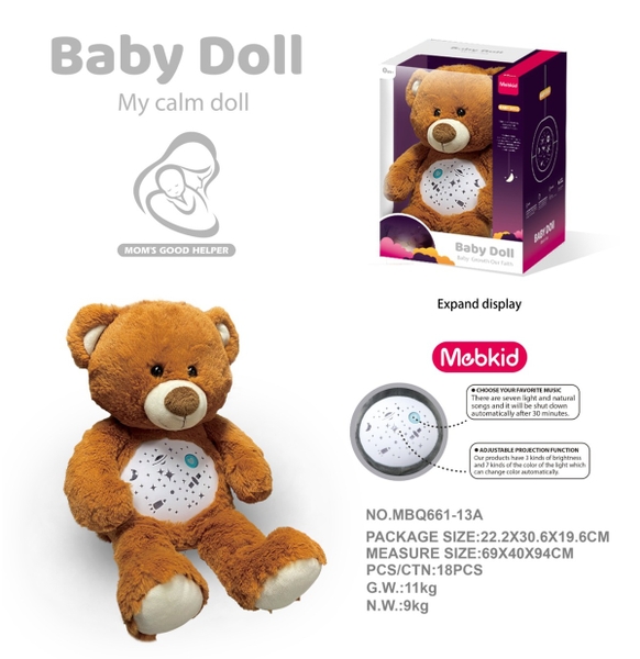 MBQ661-13A  HỘP GẤU BÔNG PIN