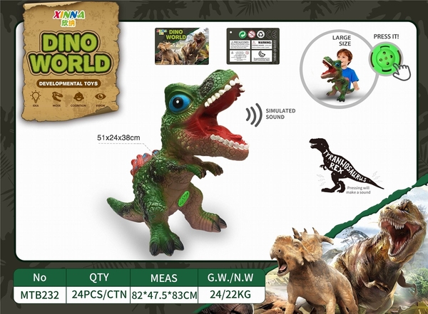 MTB232  TÚI THÚ KHỦNG LONG MỀM 1C PIN