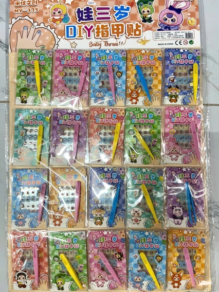 MY-375 VỈ 20C DÁN MÓNG TAY BABY THREE