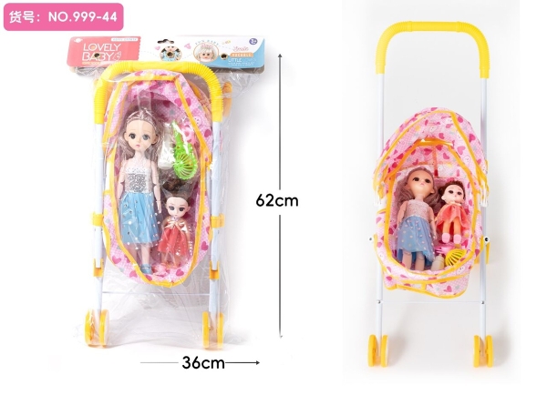 NO999-44  TÚI XE ĐẨY NÔI SẮT 2C BÉ GÁI + LẮC