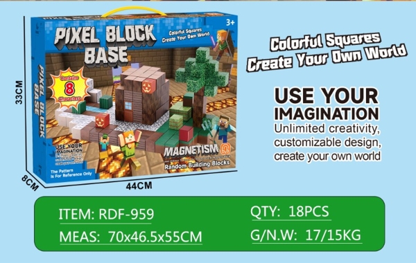 RDF-959  HỘP LOGO RÁP NAM CHÂM 123 MIẾNG