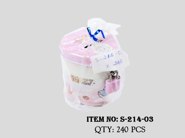 S-214-03 TÚI HỘP ỐNG HEO THIẾC TRÁI TIM