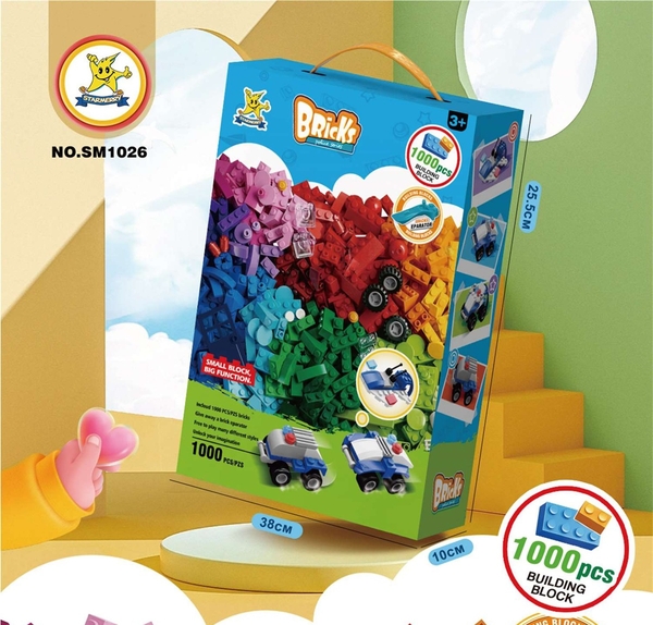 SM1026  HỘP LOGO RÁP XE 1000 MIẾNG