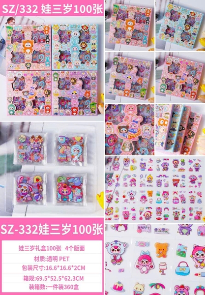 SZ-332 HỘP MIẾNG DÁN STICKER BABY THREE