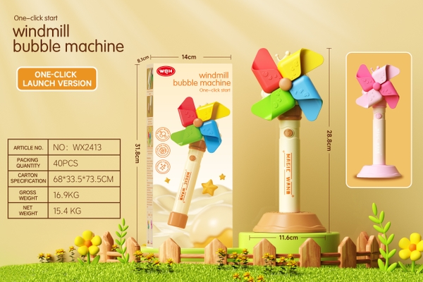 WX2413  HỘP CÂY THỔI XÀ BÔNG PIN CHONG CHÓNG