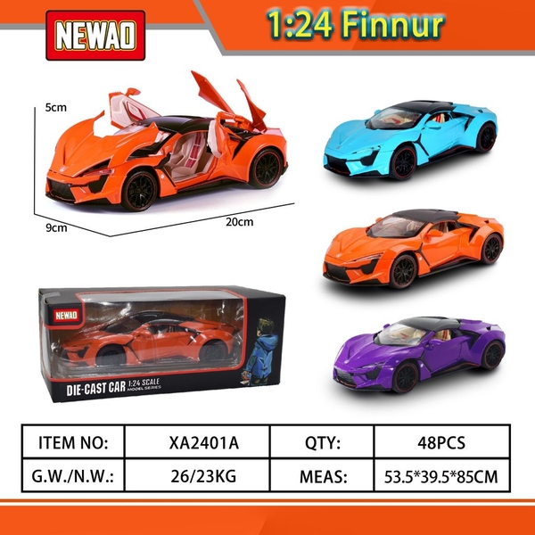 XA2401A  HỘP XE HƠI SẮT MÔ HÌNH PIN NÚT NHẠC ĐÈN MỞ CỬA, CỐP
