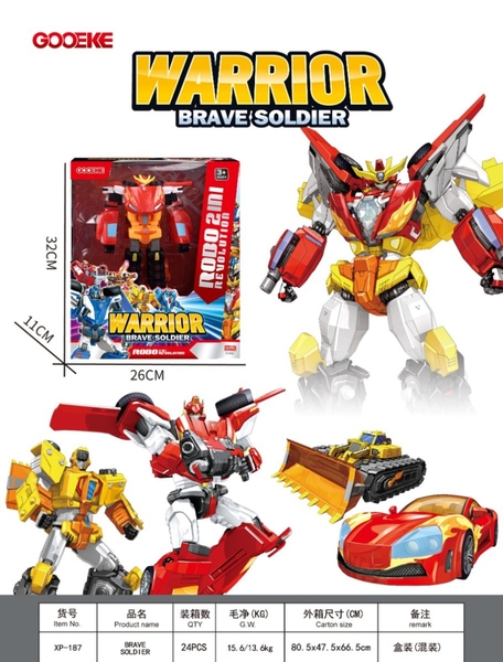 XP-187  HỘP RÁP ROBO BIẾN HÌNH XE HƠI, XE CÔNG TRÌNH