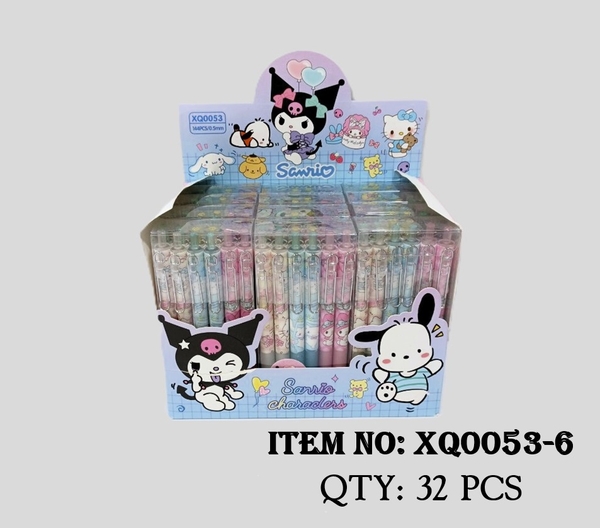 XQ0053-6  HỘP 12 HỘP MICA 12C BÚT VIẾT BI MÀU TÍM SANRIO 0.5mm