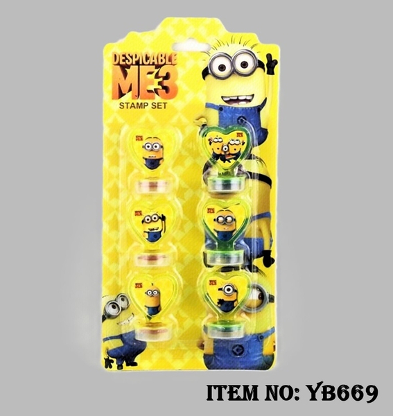 YB669  HỘP LỐC 24 VỈ CON DẤU MINION 6C ĐỦ MẪU