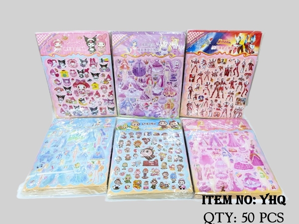 YHQ  TÚI 20 MIẾNG DÁN NỔI STICKER ĐỦ MẪU