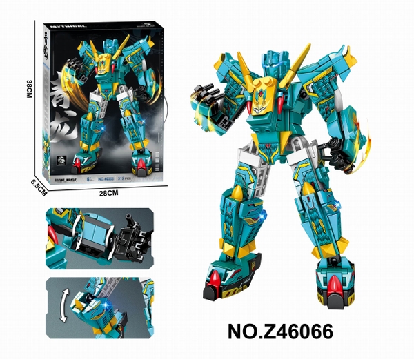 Z46066  HỘP LOGO RÁP ROBO TAM QUỐC CHÍ THANH LONG 312 MIẾNG