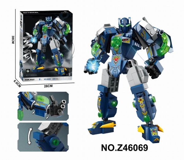 Z46069  HỘP LOGO RÁP ROBO TAM QUỐC CHÍ HUYỀN VŨ 299 MIẾNG