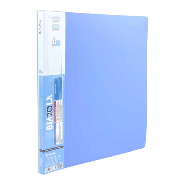 Bìa 20 lá A4 Flexoffice FO-DB01 xanh (50)