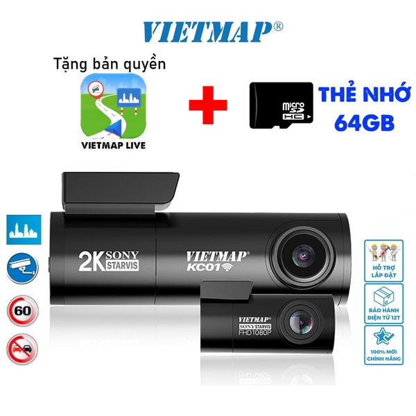 Camera Hành Trình VIETMAP KC01 PRO (Ver 2.0) Cảnh Báo Giao Thông Bằng ...