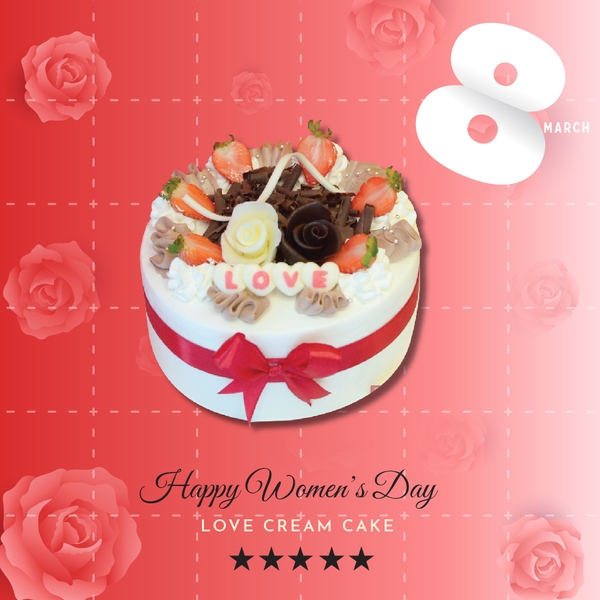 Bánh kem tình yêu chữ LOVE