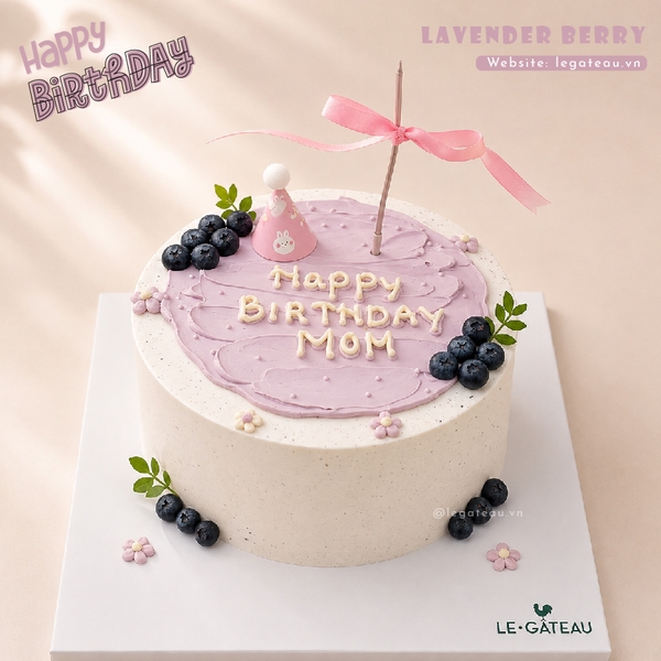 Bánh Birthday Mom – Lavender Berry